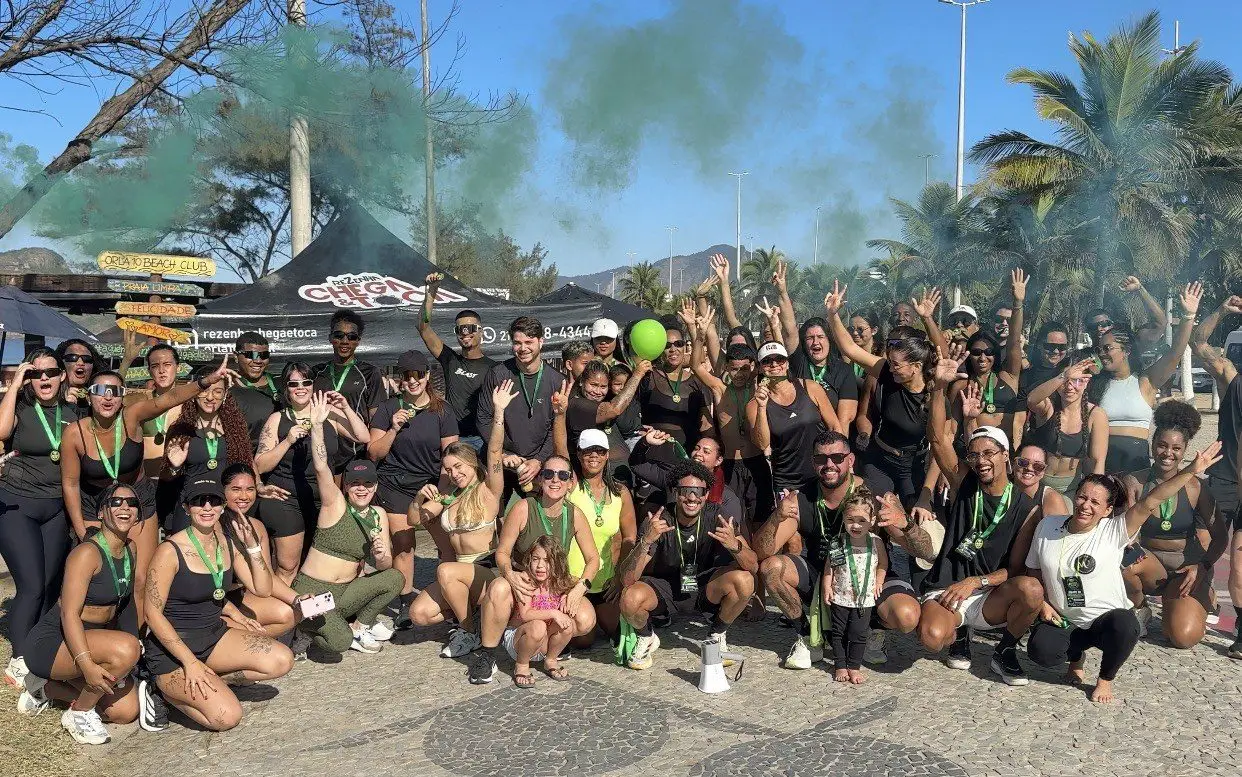 Corredores da Mobilife reunidos no último Corre y Come